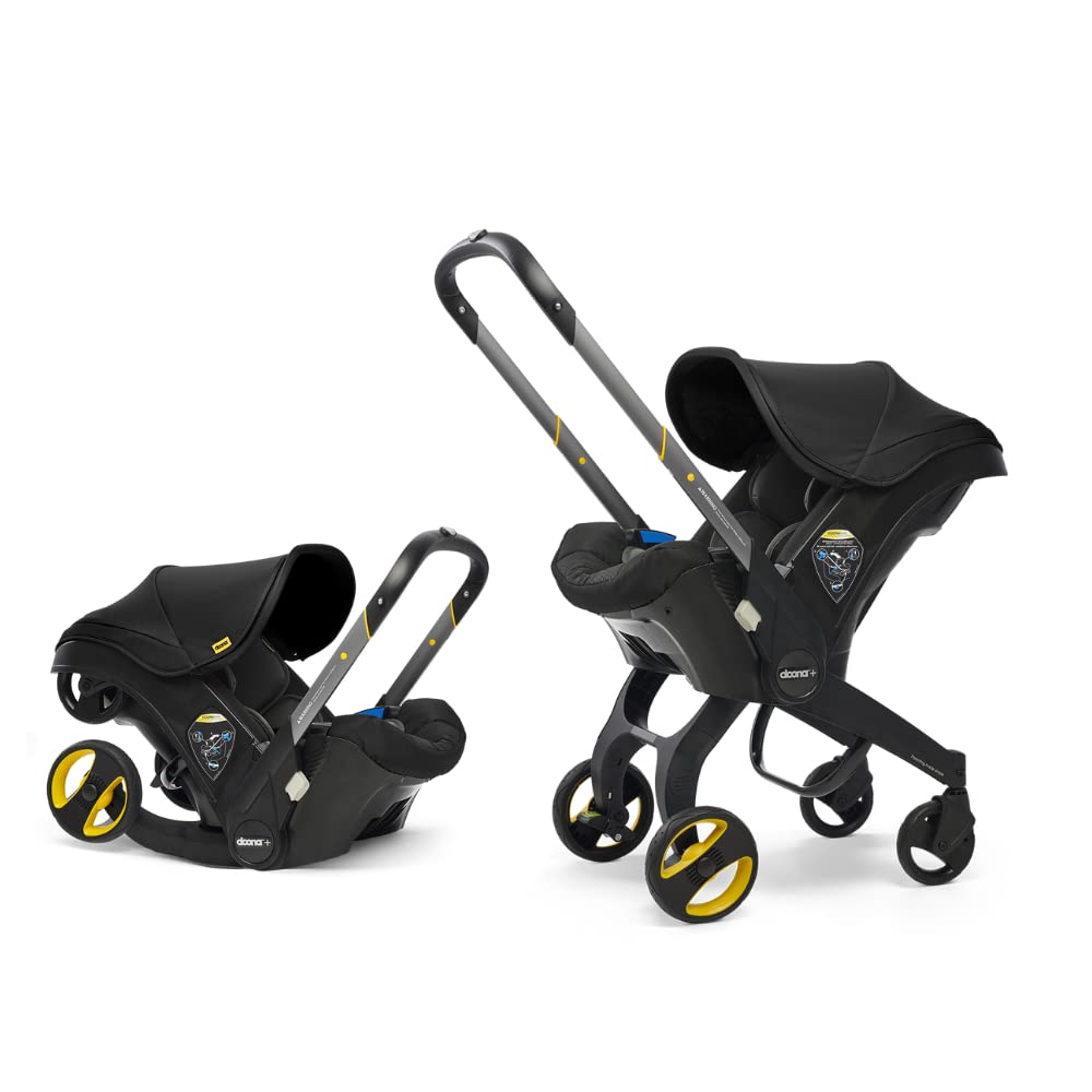 Baby Car Seat & Travel Stroller Nitro Black - Convertible 0+ Car Seat and Pram with 5 Point Safety Harness - Ergonomic Pushchair and Travel System - ISOFIX Base Sold Separately