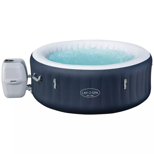 Lay-Z-Spa New York AirJet 6 Person Energy Saving Hot Tub Spa