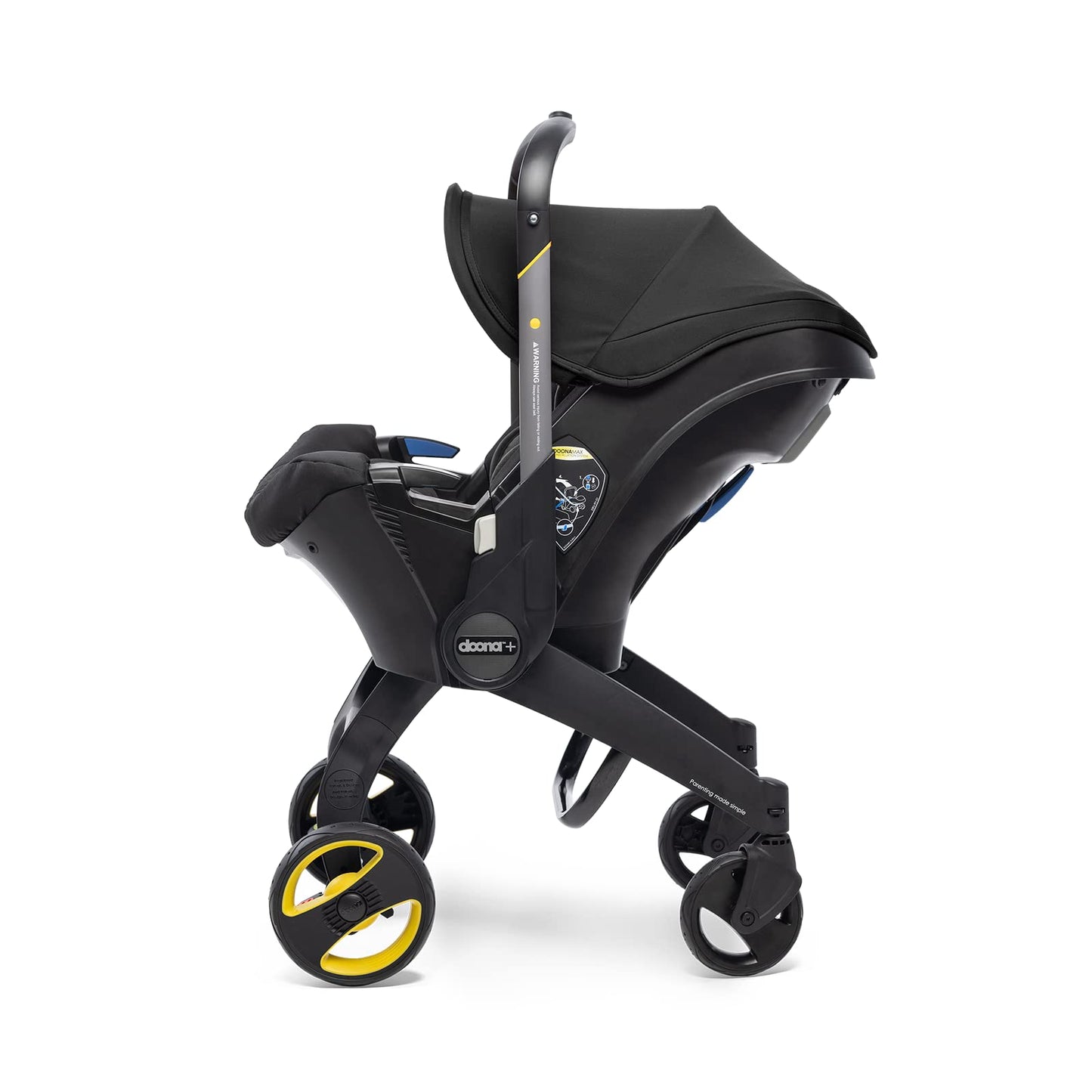 Baby Car Seat & Travel Stroller Nitro Black - Convertible 0+ Car Seat and Pram with 5 Point Safety Harness - Ergonomic Pushchair and Travel System - ISOFIX Base Sold Separately