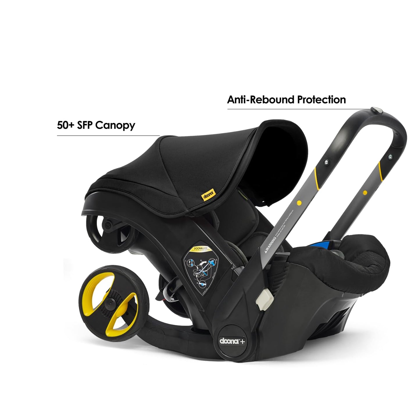 Baby Car Seat & Travel Stroller Nitro Black - Convertible 0+ Car Seat and Pram with 5 Point Safety Harness - Ergonomic Pushchair and Travel System - ISOFIX Base Sold Separately