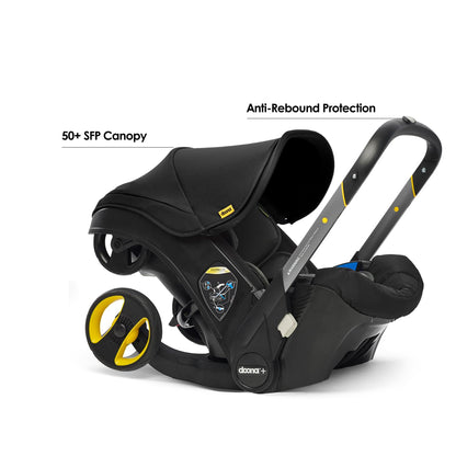 Baby Car Seat & Travel Stroller Nitro Black - Convertible 0+ Car Seat and Pram with 5 Point Safety Harness - Ergonomic Pushchair and Travel System - ISOFIX Base Sold Separately